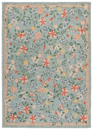 Safavieh Martha Hand-Tufted Round Wool Rug In Green & Rust Floral — Soft 85% Wool, Durable Artisan Craftsmanship 6'-0" x 6'-0" MSR3854Y-6R