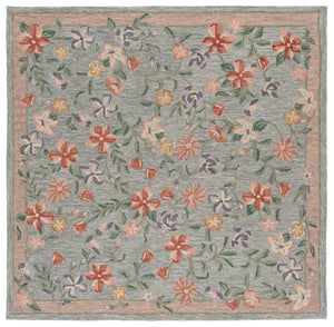 Safavieh Martha Hand-Tufted Wool-Cotton Floral Area Rug In Green And Rust Tones — Artisanal Warmth For Any Room 3'-0" x 5'-0" MSR3854Y-3