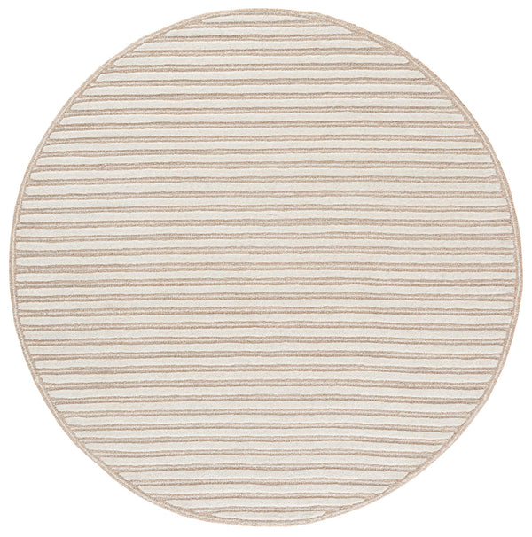 Safavieh Martha Hand-Tufted Beige Ivory Round Area Rug, 80% Wool 20% Cotton — Soft Low-Profile Artisan Texture 6'-0" x 6'-0" MSR3858B-6R