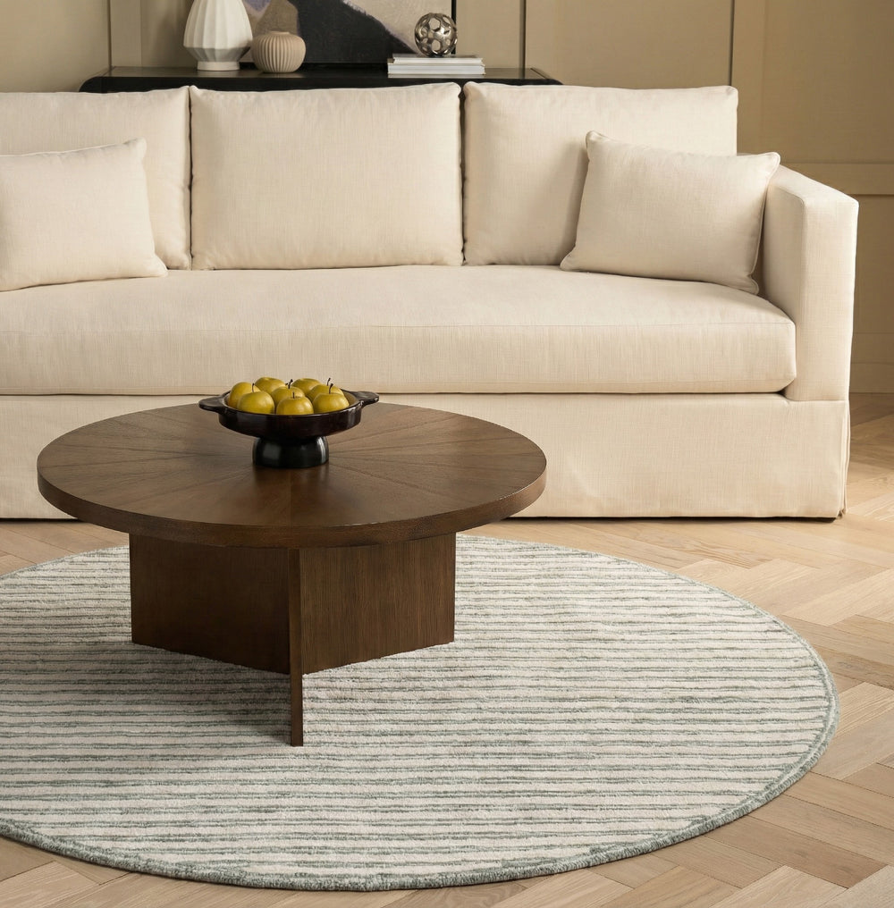 Safavieh Martha Hand‑Tufted Sage And Ivory Wool‑Cotton Area Rug — Low Pile, Durable Neutral Foundation For Home Decor 9'-0" x 12'-0" MSR3858W-9