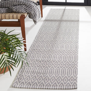 Safavieh Martha Stewart Cotton Area Rug - Elegant Transitional Design For Timeless Home Décor And Comfort Anthracite ,Light Grey 100% Cotton Msr405f-25