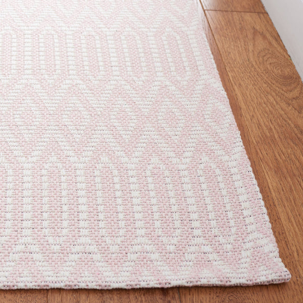 Safavieh Martha Stewart Cotton Area Rug - Elegant Transitional Design For Timeless Home Décor And Comfort Pink ,Ivory 100% Cotton Msr405u-3