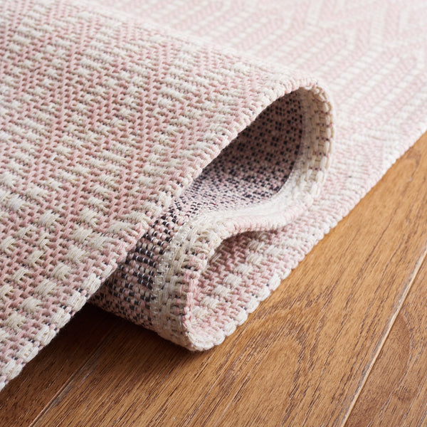 Safavieh Martha Stewart Cotton Area Rug - Elegant Transitional Design For Timeless Home Décor And Comfort Pink ,Ivory 100% Cotton Msr405u-3