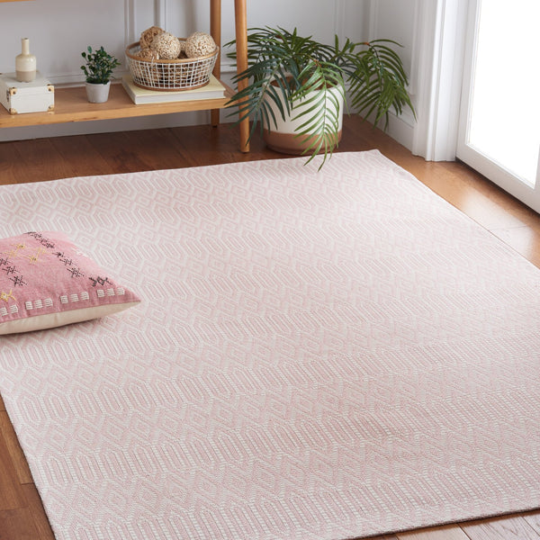 Safavieh Martha Stewart Cotton Area Rug - Elegant Transitional Design For Timeless Home Décor And Comfort Pink ,Ivory 100% Cotton Msr405u-3