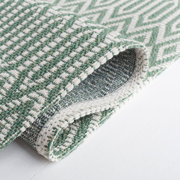 Safavieh Martha Stewart Cotton Area Rug - Elegant Transitional Design For Timeless Home Décor And Comfort Green ,Ivory 100% Cotton Msr405y-8