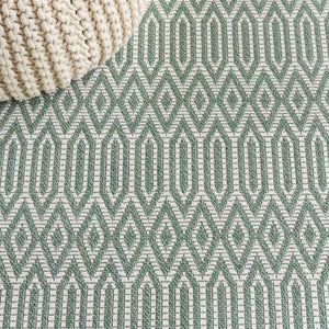 Safavieh Martha Stewart Cotton Area Rug - Elegant Transitional Design For Timeless Home Décor And Comfort Green ,Ivory 100% Cotton Msr405y-8