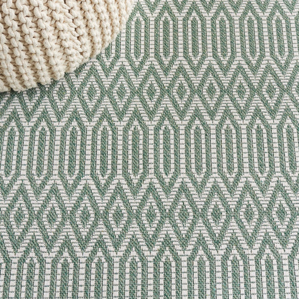 Safavieh Martha Stewart Cotton Area Rug - Elegant Transitional Design For Timeless Home Décor And Comfort Green ,Ivory 100% Cotton Msr405y-8