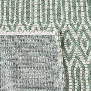 Safavieh Martha Stewart Cotton Area Rug - Elegant Transitional Design For Timeless Home Décor And Comfort Green ,Ivory 100% Cotton Msr405y-8