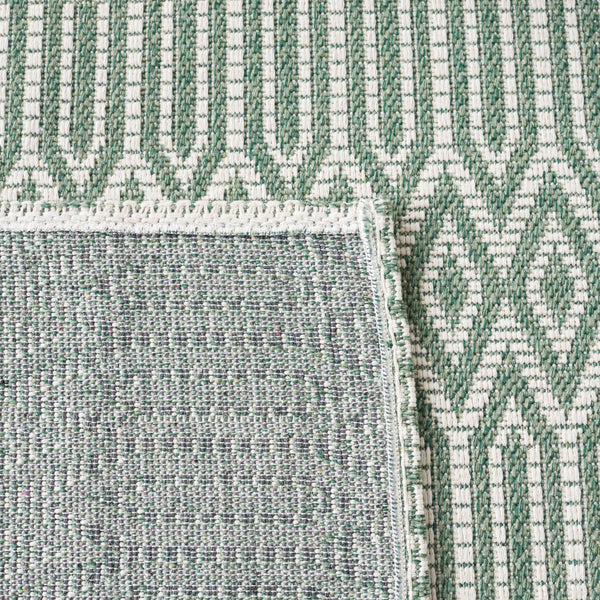 Safavieh Martha Stewart Cotton Area Rug - Elegant Transitional Design For Timeless Home Décor And Comfort Green ,Ivory 100% Cotton Msr405y-8