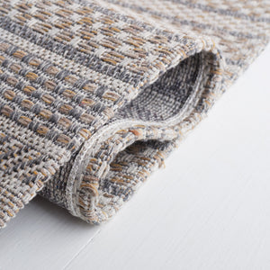 Safavieh Ms Elegant Taupe/Beige Area Rug - Luxurious Cotton Comfort For Stylish Home Décor, 4x6 Ft Grey ,Taupe 100% Cotton Msr412f-57