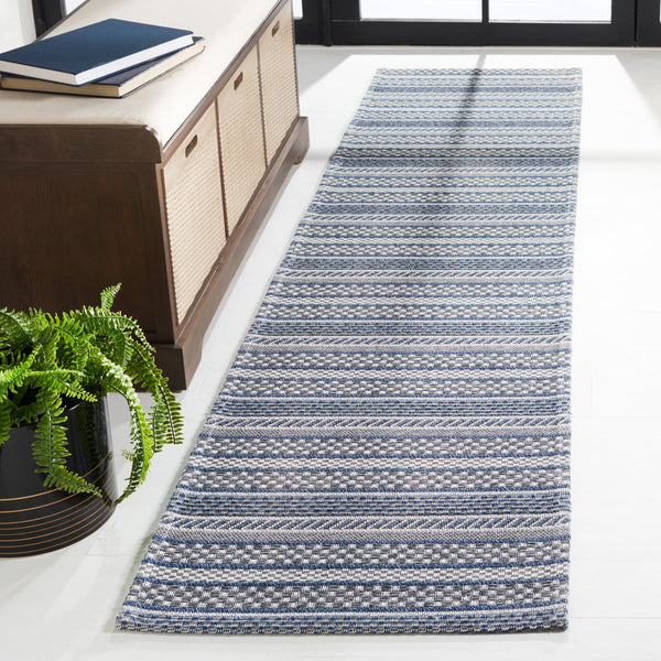 Safavieh Ms Elegant Taupe/Beige Area Rug - Luxurious Cotton Comfort For Stylish Home Décor, 4x6 Ft Navy ,Light Grey 100% Cotton Msr412n-28