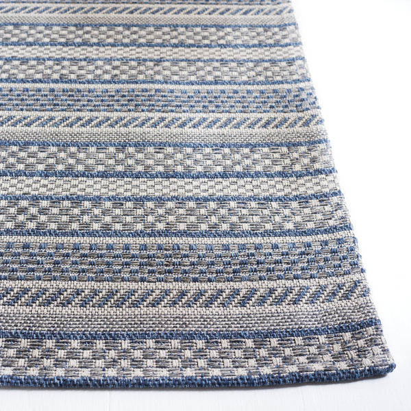 Safavieh Ms Elegant Taupe/Beige Area Rug - Luxurious Cotton Comfort For Stylish Home Décor, 4x6 Ft Navy ,Light Grey 100% Cotton Msr412n-28