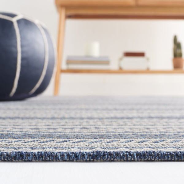 Safavieh Ms Elegant Taupe/Beige Area Rug - Luxurious Cotton Comfort For Stylish Home Décor, 4x6 Ft Navy ,Light Grey 100% Cotton Msr412n-28