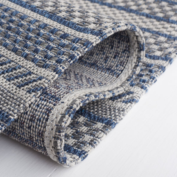 Safavieh Ms Elegant Taupe/Beige Area Rug - Luxurious Cotton Comfort For Stylish Home Décor, 4x6 Ft Navy ,Light Grey 100% Cotton Msr412n-28