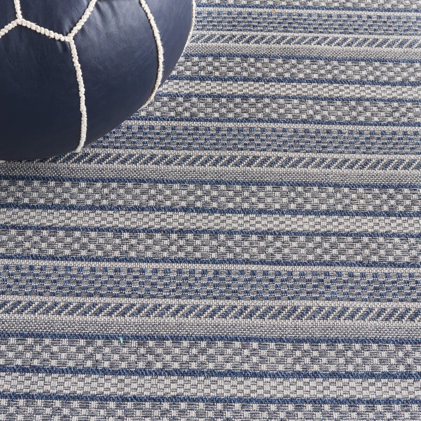 Safavieh Ms Elegant Taupe/Beige Area Rug - Luxurious Cotton Comfort For Stylish Home Décor, 4x6 Ft Navy ,Light Grey 100% Cotton Msr412n-28