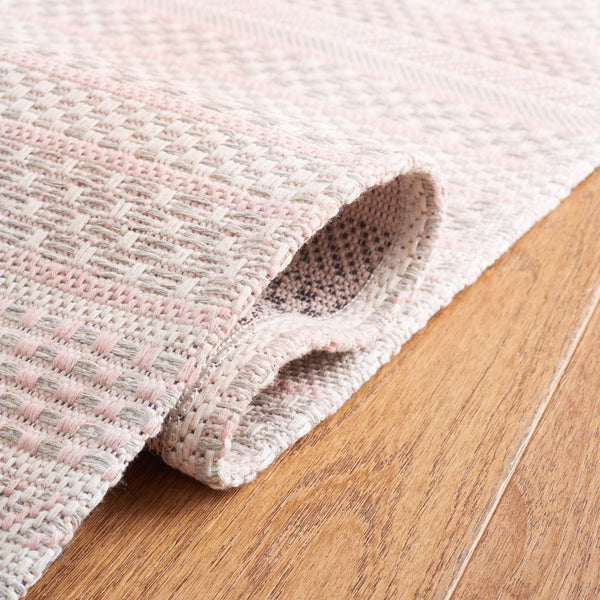 Safavieh Ms Elegant Taupe/Beige Area Rug - Luxurious Cotton Comfort For Stylish Home Décor, 4x6 Ft Pink ,Ivory 100% Cotton Msr412u-25