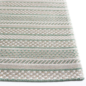 Safavieh Ms Elegant Taupe/Beige Area Rug - Luxurious Cotton Comfort For Stylish Home Décor, 4x6 Ft Green ,Ivory 100% Cotton Msr412y-6