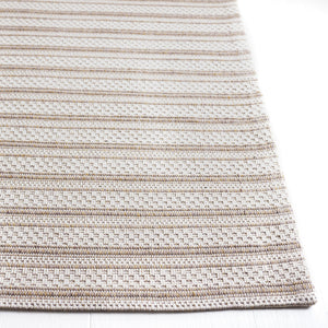 Safavieh Martha Stewart Elegant Cotton Area Rug | Chic Striped Design For Cozy Home Decor Solutions Taupe ,Cream 100% Cotton Msr419e-6