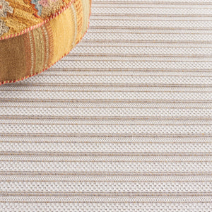 Safavieh Martha Stewart Elegant Cotton Area Rug | Chic Striped Design For Cozy Home Decor Solutions Taupe ,Cream 100% Cotton Msr419e-6