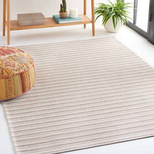Safavieh Martha Stewart Elegant Cotton Area Rug | Chic Striped Design For Cozy Home Decor Solutions Taupe ,Cream 100% Cotton Msr419e-6