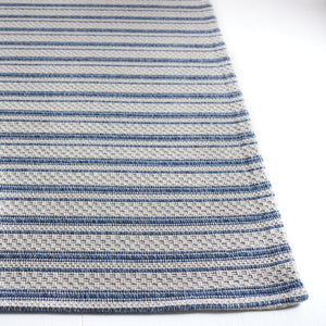 Safavieh Martha Stewart Elegant Cotton Area Rug | Chic Striped Design For Cozy Home Decor Solutions Navy ,Light Grey 100% Cotton Msr419n-6