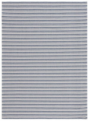 Safavieh Martha Stewart Elegant Cotton Area Rug | Chic Striped Design For Cozy Home Decor Solutions Navy ,Light Grey 100% Cotton Msr419n-6