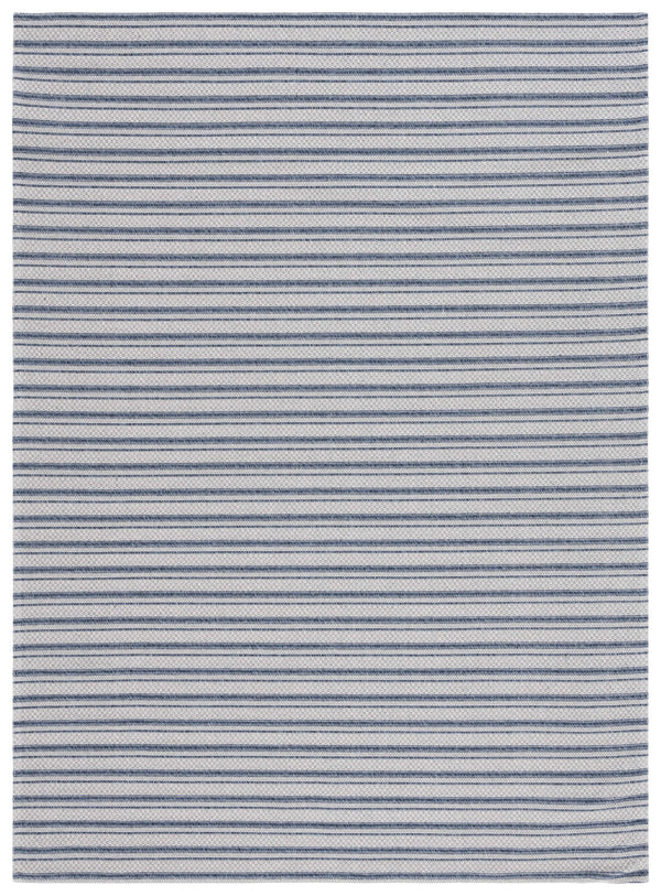 Safavieh Martha Stewart Elegant Cotton Area Rug | Chic Striped Design For Cozy Home Decor Solutions Navy ,Light Grey 100% Cotton Msr419n-6