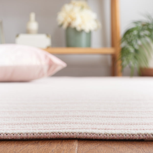 Safavieh Martha Stewart Elegant Cotton Area Rug | Chic Striped Design For Cozy Home Decor Solutions Pink ,Ivory 100% Cotton Msr419u-57