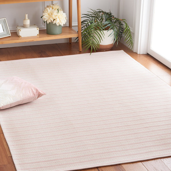 Safavieh Martha Stewart Elegant Cotton Area Rug | Chic Striped Design For Cozy Home Decor Solutions Pink ,Ivory 100% Cotton Msr419u-57