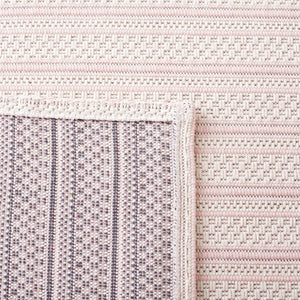 Safavieh Martha Stewart Elegant Cotton Area Rug | Chic Striped Design For Cozy Home Decor Solutions Pink ,Ivory 100% Cotton Msr419u-57