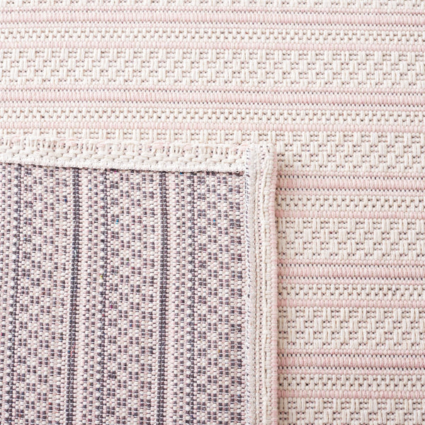 Safavieh Martha Stewart Elegant Cotton Area Rug | Chic Striped Design For Cozy Home Decor Solutions Pink ,Ivory 100% Cotton Msr419u-57