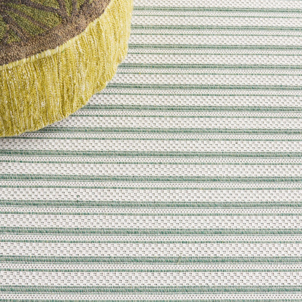Safavieh Martha Stewart Elegant Cotton Area Rug | Chic Striped Design For Cozy Home Decor Solutions Green ,Ivory 100% Cotton Msr419y-6