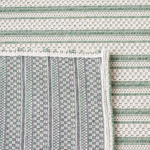 Safavieh Martha Stewart Elegant Cotton Area Rug | Chic Striped Design For Cozy Home Decor Solutions Green ,Ivory 100% Cotton Msr419y-6