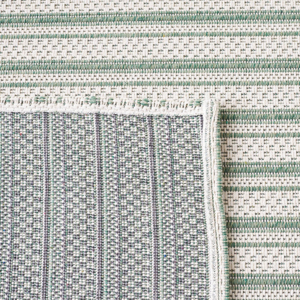 Safavieh Martha Stewart Elegant Cotton Area Rug | Chic Striped Design For Cozy Home Decor Solutions Green ,Ivory 100% Cotton Msr419y-6