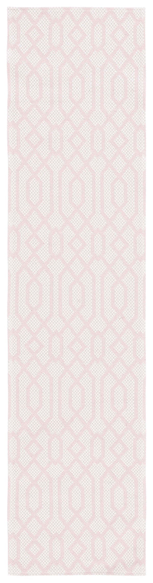 Safavieh Martha Stewart Cotton Area Rug - Elegant Turkish Craftsmanship In Cozy Taupe And Cream Design Pink ,Ivory 100% Cotton Msr421u-8