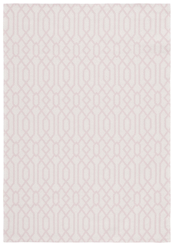 Safavieh Martha Stewart Cotton Area Rug - Elegant Turkish Craftsmanship In Cozy Taupe And Cream Design Pink ,Ivory 100% Cotton Msr421u-8