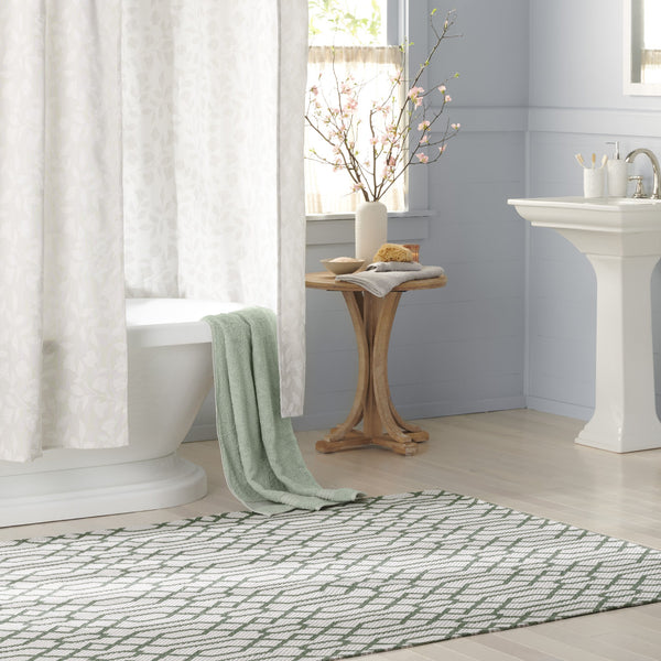 Safavieh Martha Stewart Cotton Area Rug - Elegant Turkish Craftsmanship In Cozy Taupe And Cream Design Green ,Ivory 100% Cotton Msr421y-2745