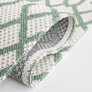 Safavieh Martha Stewart Cotton Area Rug - Elegant Turkish Craftsmanship In Cozy Taupe And Cream Design Green ,Ivory 100% Cotton Msr421y-2745