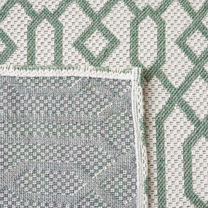 Safavieh Martha Stewart Cotton Area Rug - Elegant Turkish Craftsmanship In Cozy Taupe And Cream Design Green ,Ivory 100% Cotton Msr421y-2745