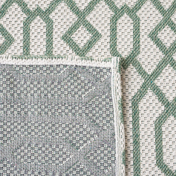 Safavieh Martha Stewart Cotton Area Rug - Elegant Turkish Craftsmanship In Cozy Taupe And Cream Design Green ,Ivory 100% Cotton Msr421y-2745