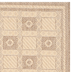 Safavieh Ms 4254-12 Luxurious Area Rug With Elegant Geometric Design For Timeless Home Decor Style Creme ,Brown 100%Polypropylene Msr4254-12-4