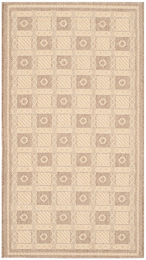 Safavieh Ms 4254-12 Luxurious Area Rug With Elegant Geometric Design For Timeless Home Decor Style Creme ,Brown 100%Polypropylene Msr4254-12-4