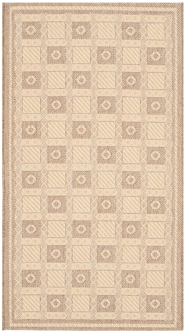Safavieh Ms 4254-12 Luxurious Area Rug With Elegant Geometric Design For Timeless Home Decor Style Creme ,Brown 100%Polypropylene Msr4254-12-4