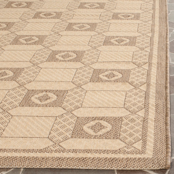 Safavieh Ms 4254-12 Luxurious Area Rug With Elegant Geometric Design For Timeless Home Decor Style Creme ,Brown 100%Polypropylene Msr4254-12-4