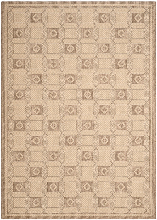 Safavieh Ms 4254-12 Luxurious Area Rug With Elegant Geometric Design For Timeless Home Decor Style Creme ,Brown 100%Polypropylene Msr4254-12-4