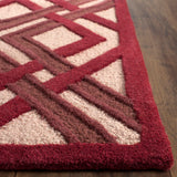 Safavieh Woven Lattice Hand Tufted  Rug Ivory / Red 2'-3" x 8'