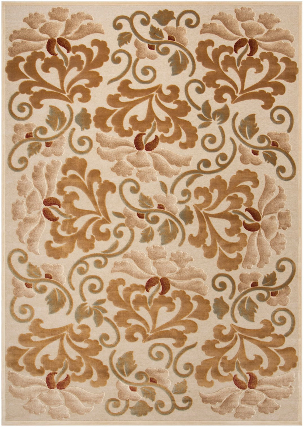 Safavieh Floating Dahlia Power Loomed Rug Creme 8' x 11'-2"