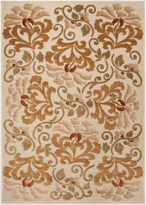Safavieh Floating Dahlia Power Loomed Rug Creme 8' x 11'-2"