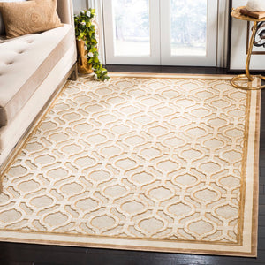 Safavieh Martha Stewart Hand Tufted Rug – Elegant Trellis Design In Luxurious Viscose, Made In Belgium Shortbread Viscose Pile Msr4445l-24