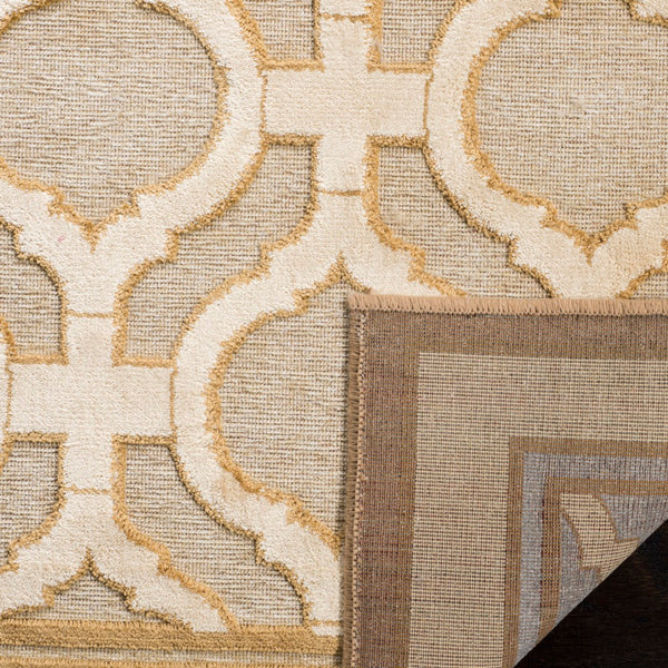 Safavieh Martha Stewart Hand Tufted Rug – Elegant Trellis Design In Luxurious Viscose, Made In Belgium Shortbread Viscose Pile Msr4445l-24